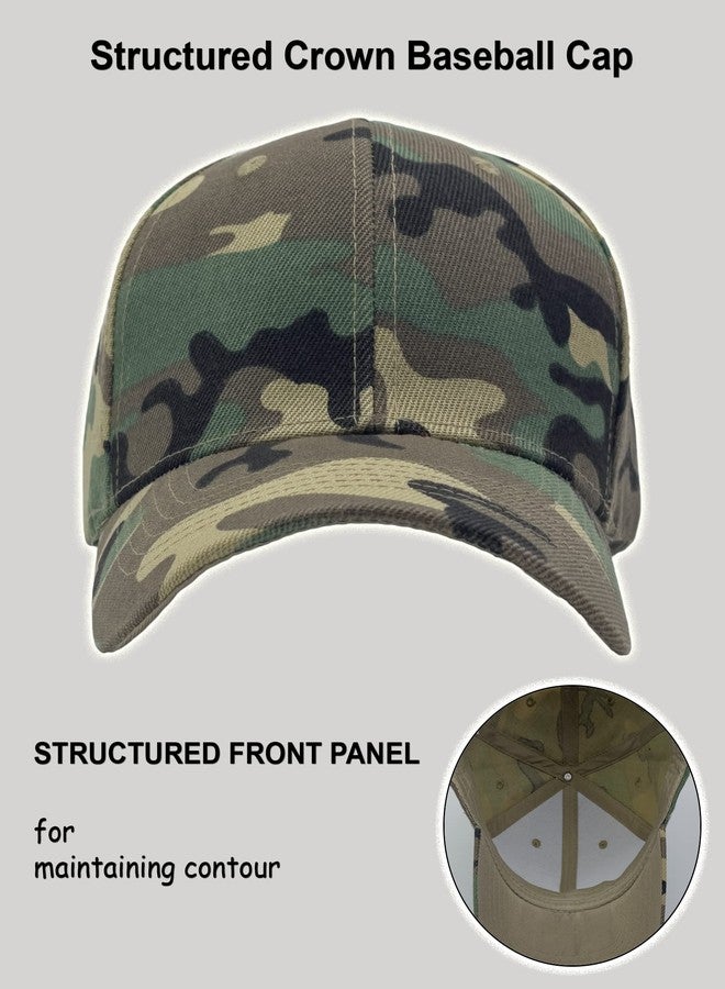 Utmost Structured Baseball Cap with Adjustable Closure - Performance Hat for Outdoor Activities and Custom Embroidery (1pc Camo Woodland) - Image 3